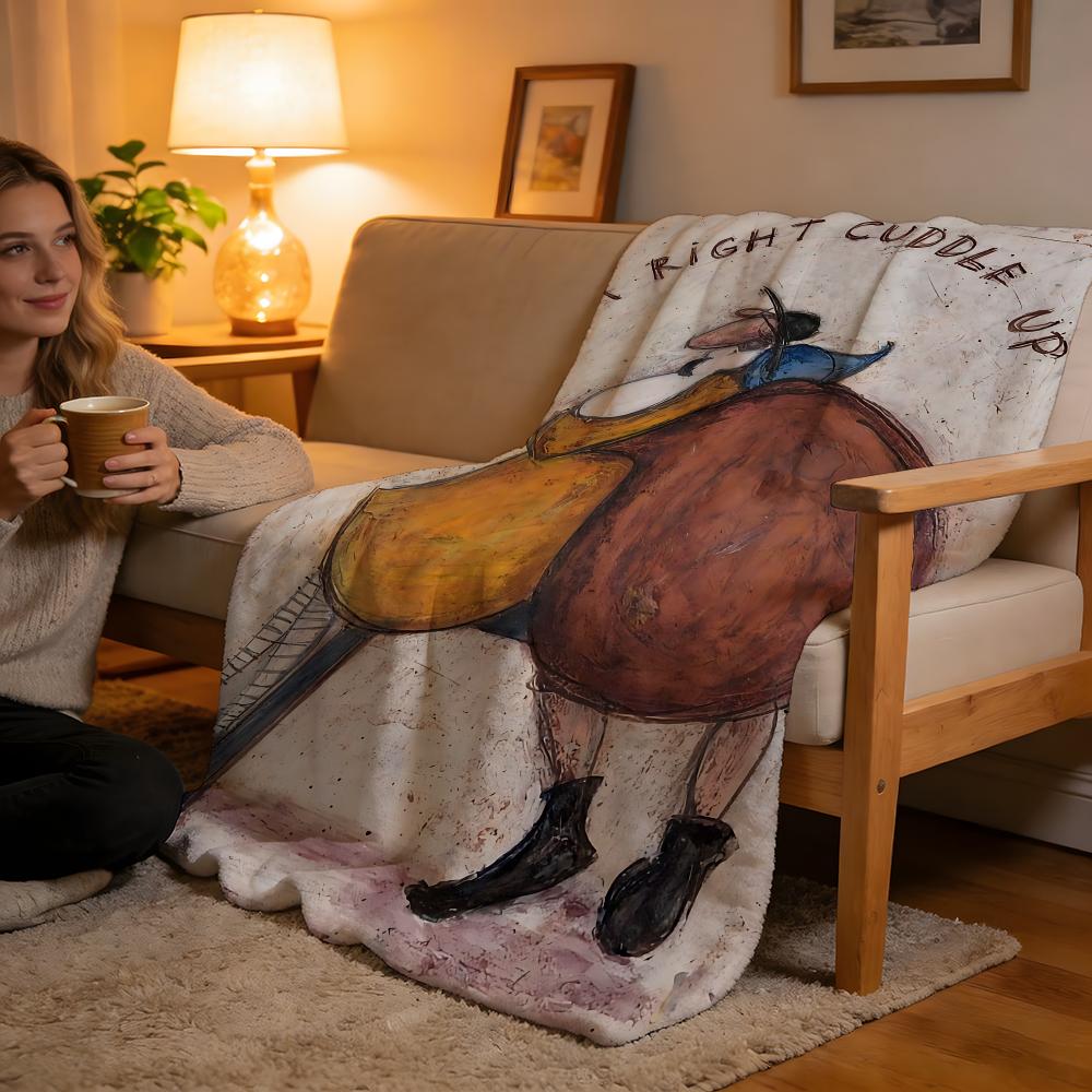 Throw High-Density Short Plush Blanket For Sofa Nap Air-Conditioned Room Soft Skin-Friendly Sam Toft Art