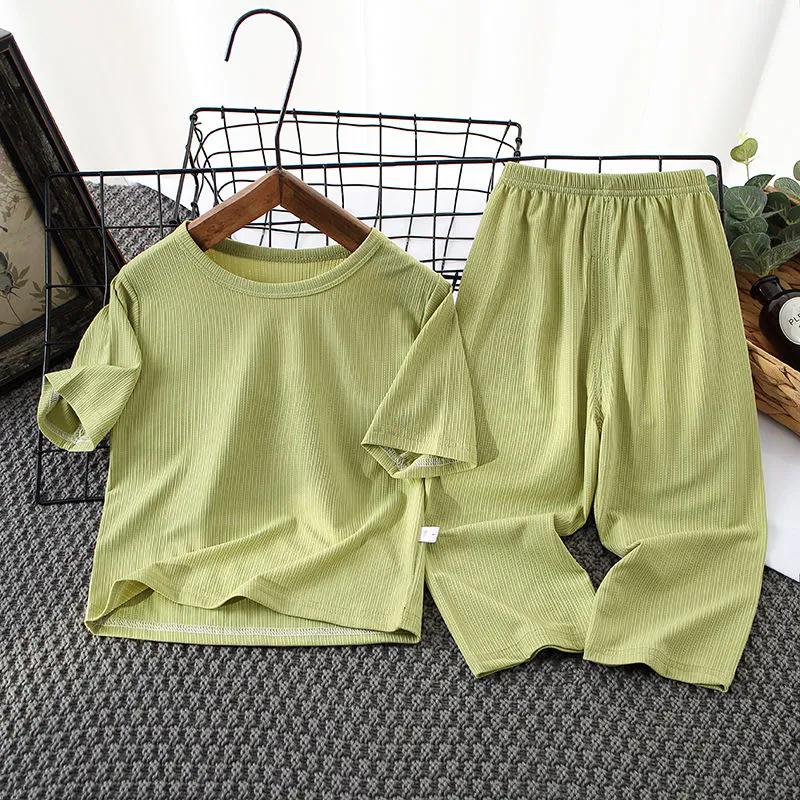 Children's Home Wear Summer Thin Sleeve Air Conditioning Clothing Pajamas