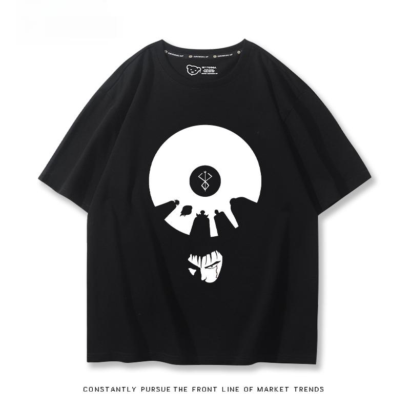 Berserk anime potisk osobnosti 100% bavlna tričko léto venkovní ležérní pohodlný trend street pánské oblečení