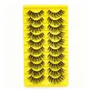 European Natural 3D False Eyelashes with Curled Stiff Stem - Dense, One-Piece Whole Strip