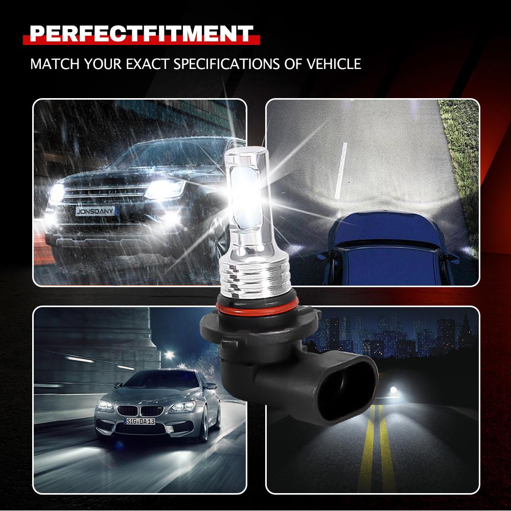 9006 9005 35W LED Headlight KIT Combo Bulbs 12V-24V DC 6000K-7000K High Low Beam Super Bright 360 Degree Beam Angle Auto Lamp