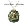 Carved Dragon Pendant Necklace Lotus Flower Lucky Amulet Dragon Pendant  Traditional Chinese