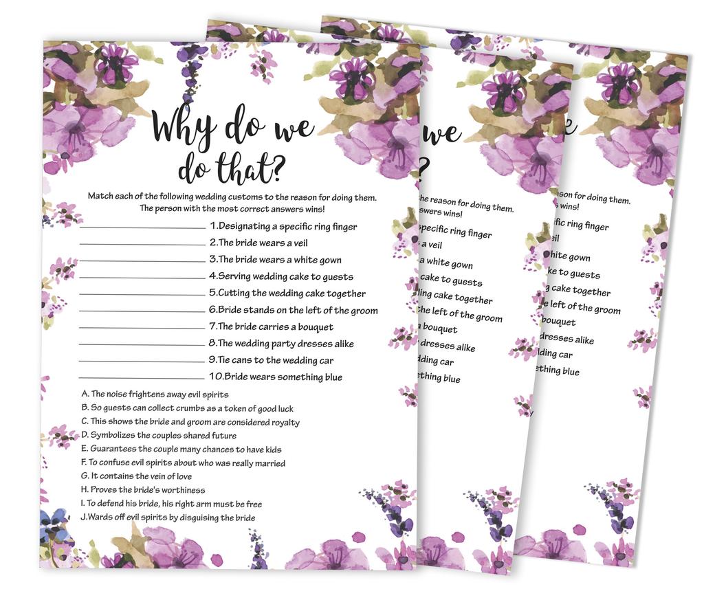 Inkdotpot CardsA  For Bridal Wedding Shower Bachelorette Party Bulk Blank Square Fill In Gift Ideas