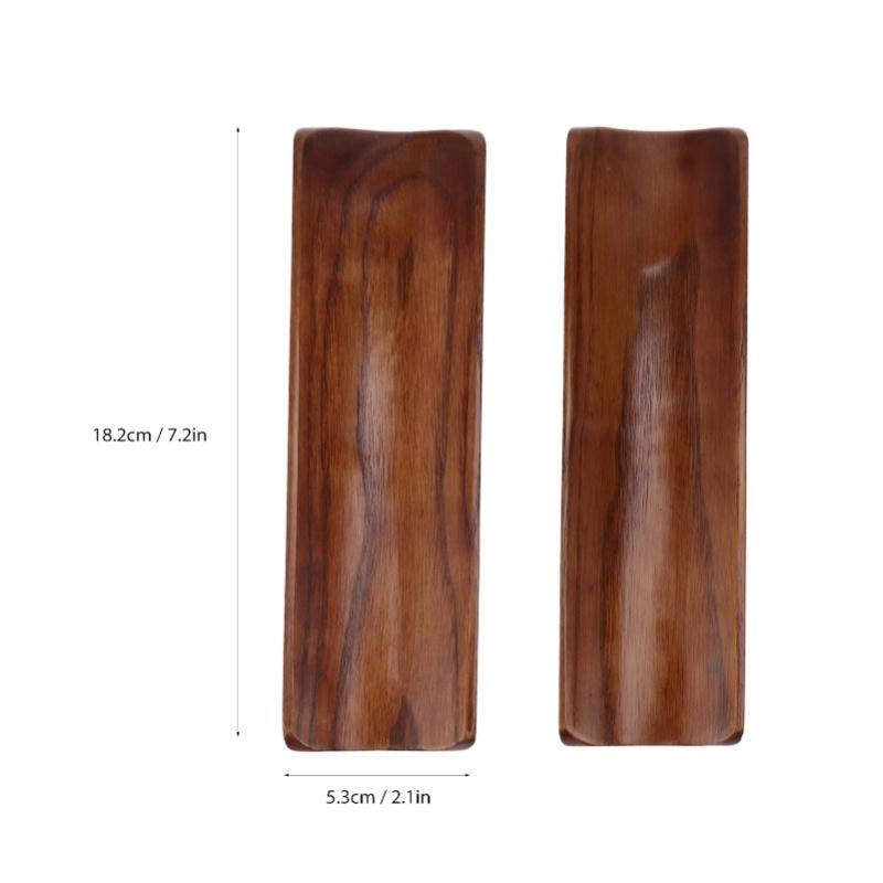 2 szt. Talerz do sushi Długi prostokątny Talerz Drewniany Japoński styl 7,2x2,1 cala Talerz do serwowania Na krakersy Impreza Dom