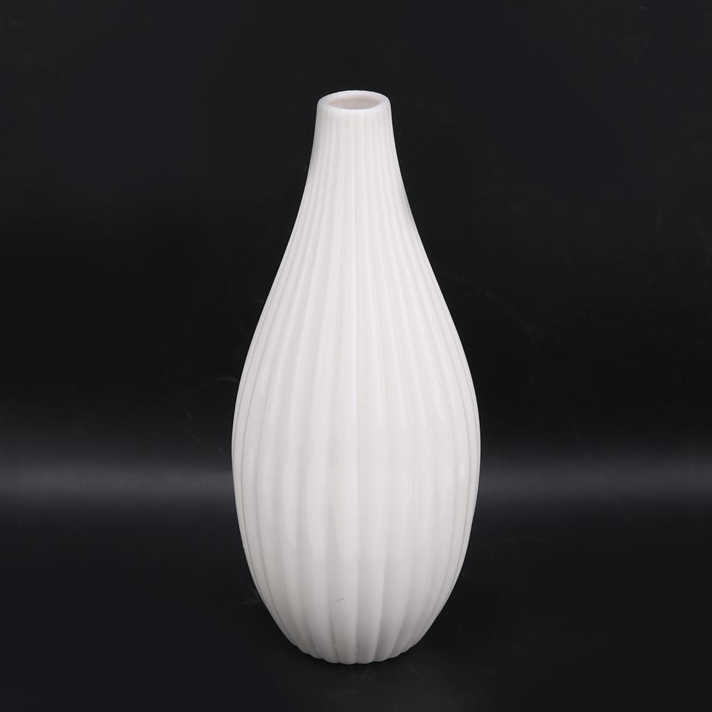 Ceramic Vase Home Room Table Desktop Decoration Ornaments (Small White)