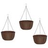 3Pieces SelfWatering Hanging Planter Planting Basket Flower Pots for Home Garden with Breathable Nonwoven Fabric Design