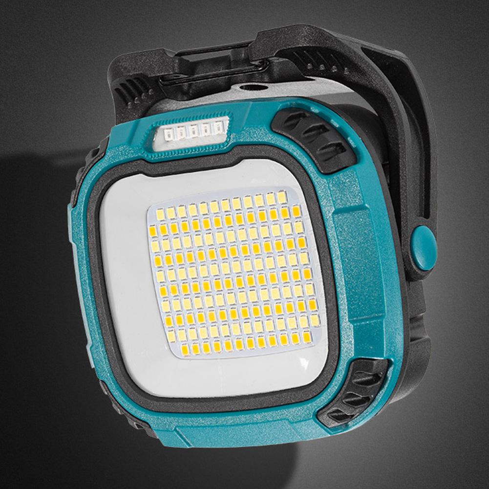 LED Camping Flashlight Portable Floodlight Type-C Rechargeable Cordless Emergency Light Multi Light Modes for Garage Repairing