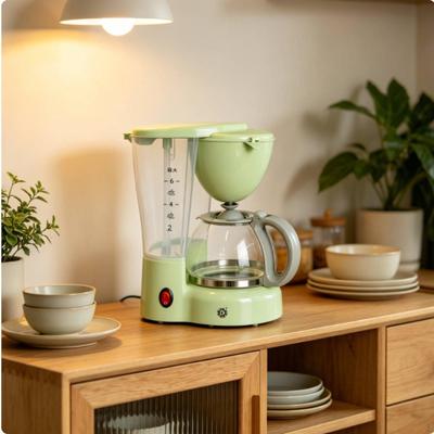 Automatic Drop Coffee Machine MultiFunction and Tea ApplianceButton Operated Kitchen