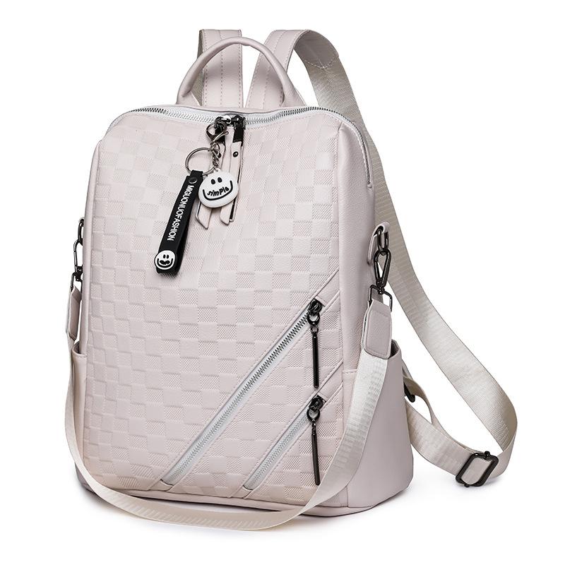 Schoolbag Backpack Women's Premium Sense Bag Commuter 1011 New Women's Leather Large Capacity Computer Backpack Women's Shoulders