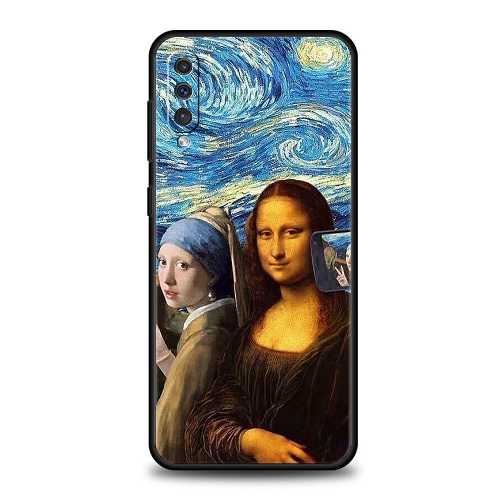 Handyhülle für Samsung Galaxy A52 A14 A50 A70 A10S A30 A40 A20S A20E A02S A12 A22 A32 5G A04s Mona Lisa Van Gogh Öl Kunst Hülle