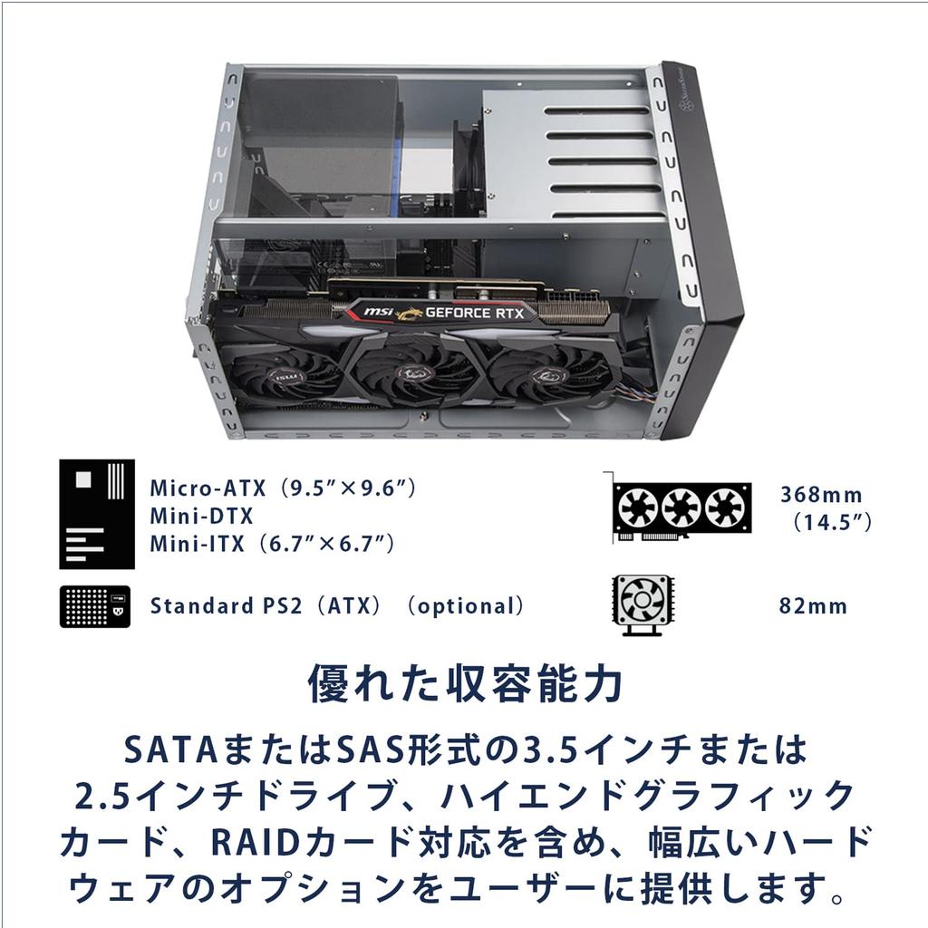 Silver Stone CS351 Hot Swap Compatible PC Case for Small NAS Domestic Regular Distribution Product M-ATX SST-CS351 /