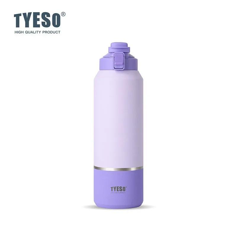 TYESO 1200/1500ML Thermo Bottle Stainless Steel Vaccum Travel Mug Leak-Proof Outdoor Sports Water Bottle Large Capacity Tumbler