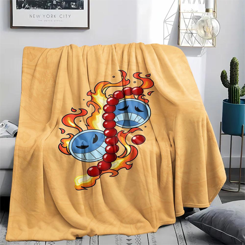 1PC Anime One Piece Patterned Flannel Blanket Suitable For All Seasons For Home Decor Warmth And Comfort Gifts Holiday Present