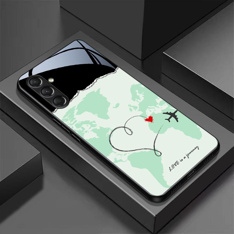 Phone Case  Glass TPU PhoneCase for Samsung Galaxy S26 S25 S24 S23 S22 S21 FE,Ultra,Plus Dropresistant Colorful Flight