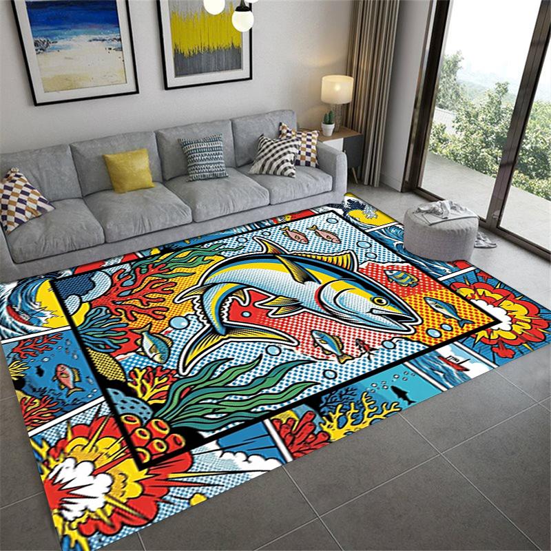 2025 New Ocean Carpet Rug for Living Room Bedroom Home Sofa Decoration,Kids play Non-slip Floor Mat102