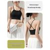 Small Women's Camisole with Built-in Bra Pads, Cross-Strap Halter Neck, Strapless Summer Innerwear.