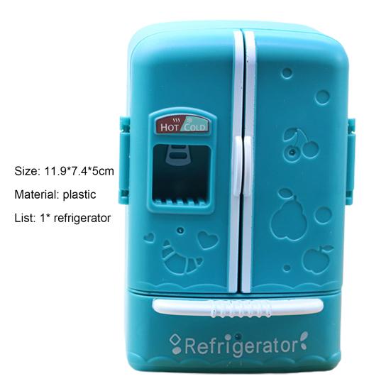 Mini Fridge Toy Cute Realistic Small Simulated Nice-looking Decorative Openable 1/12 Dollhouse Kitchen Furniture Food Toy for Micro Landscape