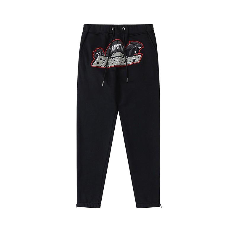 Mens Gradient Letter Tiger Head Embroidered Hoodie Jogger Set Streetwear Winter Outfit