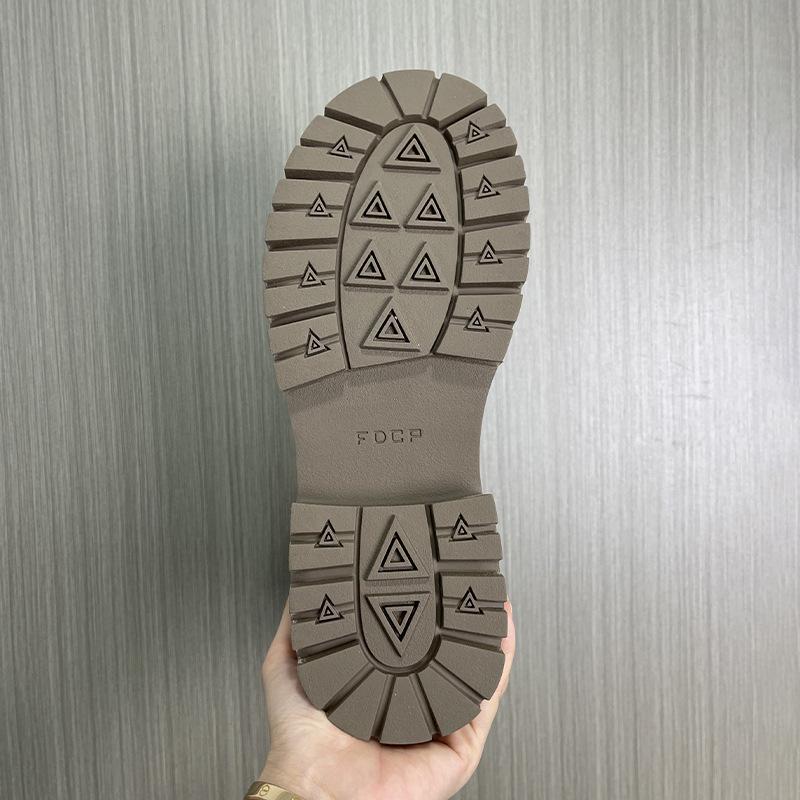 Autumn New Designer Big Size Men's Platform Shoes Solid Color Retro Work Boots Male Pigskin Leather High Quality Ankle Boots Man