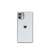 6D electroplated love square is suitable for iPhone17 Apple 15/16ProMax/XR all-inclusive silicone mobile phone case.