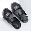 Fashion Dual-Purpose New Slippers for Men Summer PU Leather Sandals Fashion Casual Beach Shoes Street Cool Half Drag Wading Aqua Shoes