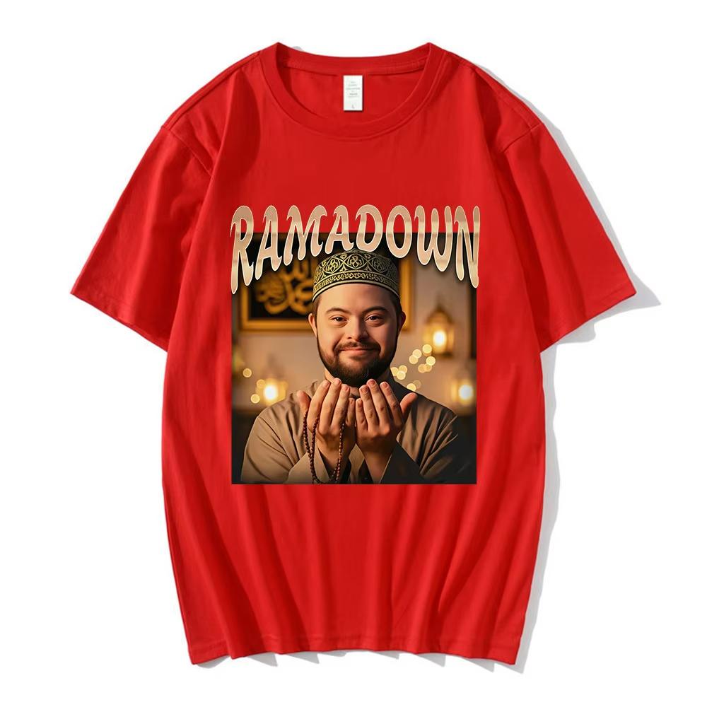 RAMADOWN MEME Funny Graphic Tshirts Men Clothing Fashion Humor Short Sleeves T Shirts Harajuku Cotton Casual Oversized Tshirt