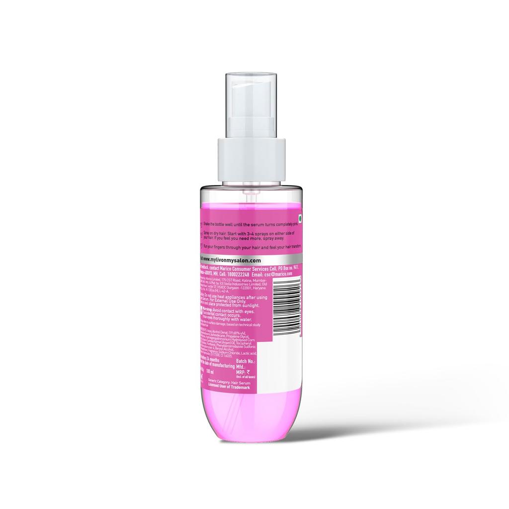 Livon Shake And Spray Hair Serum 100ml Frizz Control Gloss Boost Lightweight Hair Mist For Smooth Shiny Salon Finish Anywhere