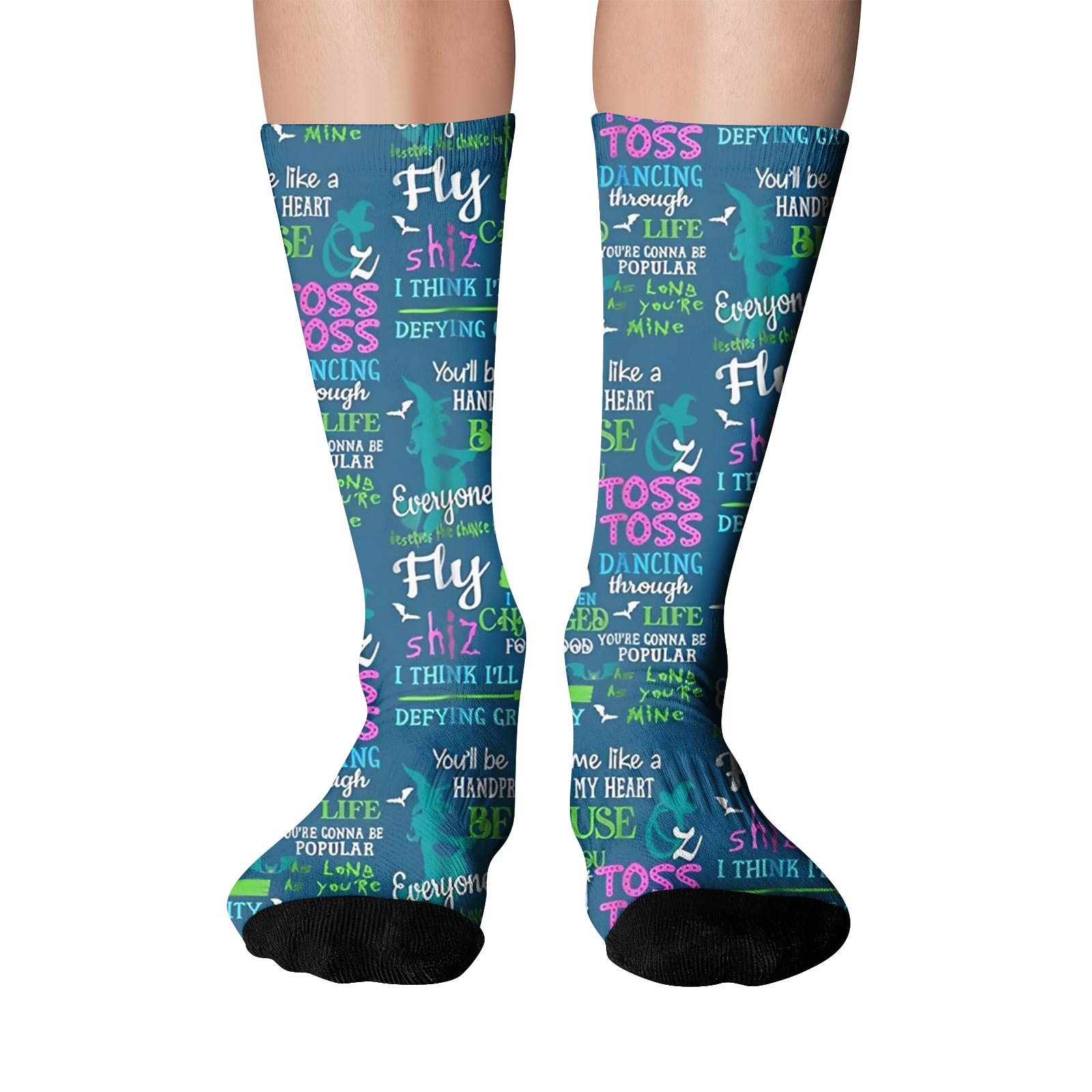 

Милые и игривые носки носки до середины икры длинные носки носки с принтом One Size