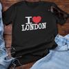 ICH LIEBE LONDON T-SHIRT (Herz Geschenk Vintage Stadt NY Paris UK Britisch Britannien) Unisex-T-Shirts