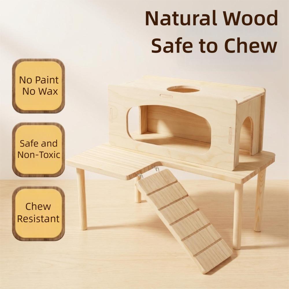 L-shaped Hamster Shelter House Easy To Install Pet Climbing Toy Hamster Playground for Small Pets