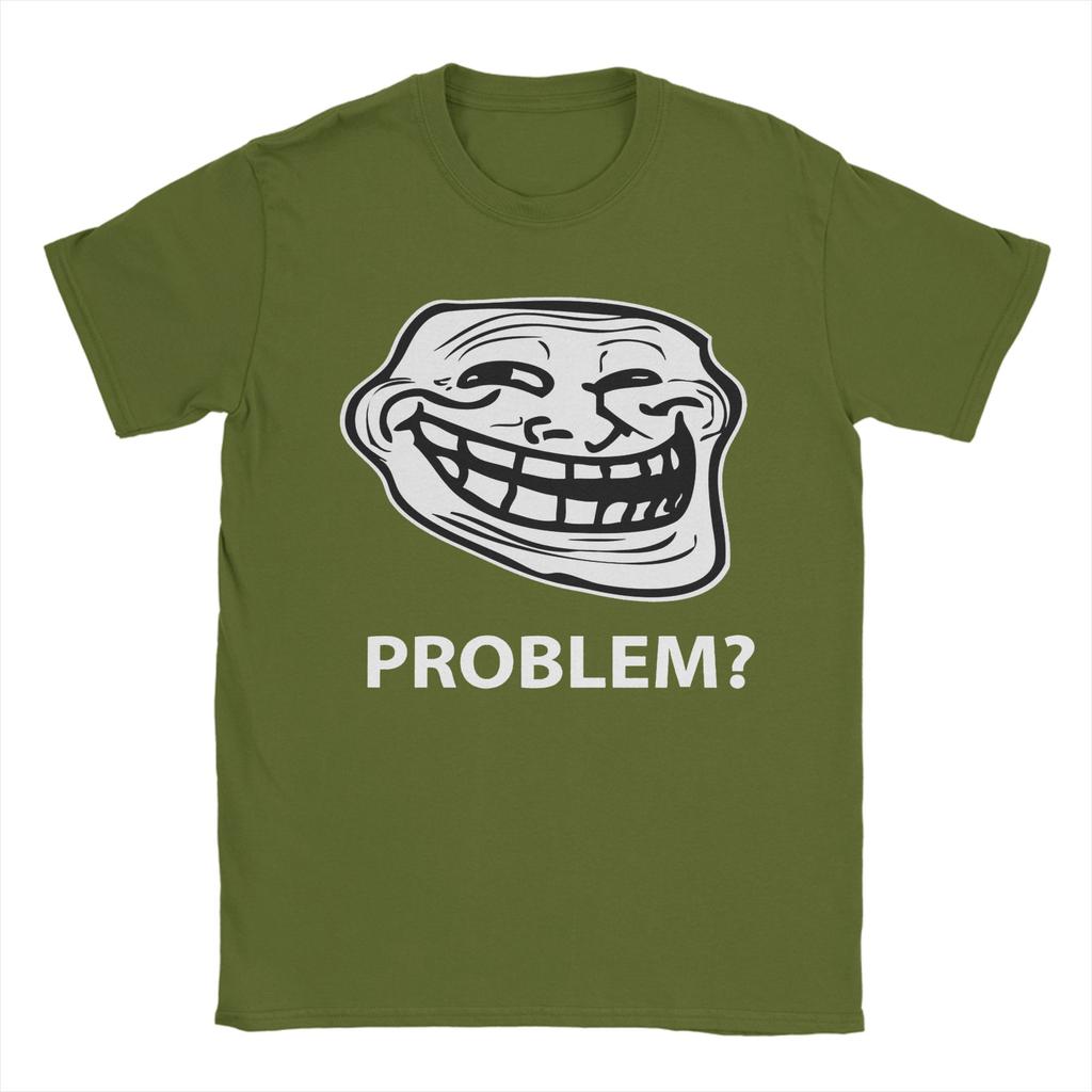 Trollface Meme Rage Comic Funny Troll Joke Internet TShirts Men Vintage 100 Cotton Tee Shirt T Shirts Gift Idea Clothing