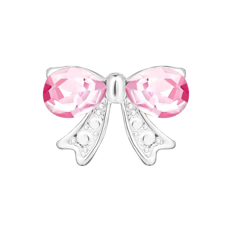New Fashion Pink Heart Butterfly Starfish Bow 3D Crystal Charm Beads Accessories DIY Making Ring Necklace Bracelet Shiny Jewelry