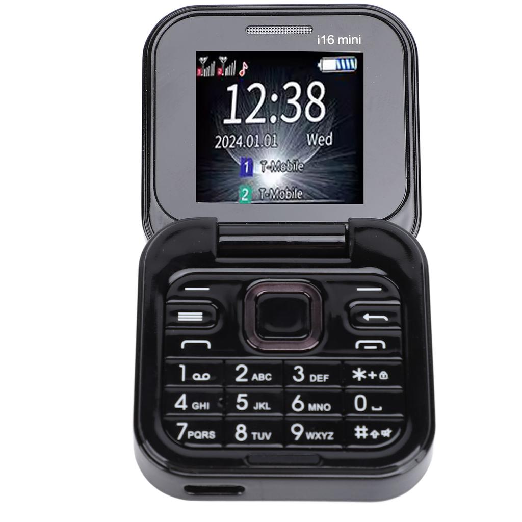 Kleines Klapphandy, faltbar, interner und externer Doppelbildschirm, HD-Kamera, Klapphandy, Pink