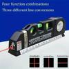 Multipurpose Laser Level Aligner 3 Line Modes Cross Vertical Horizontal Laser Measuring Distance Measurement Tool Anti-slip Grip