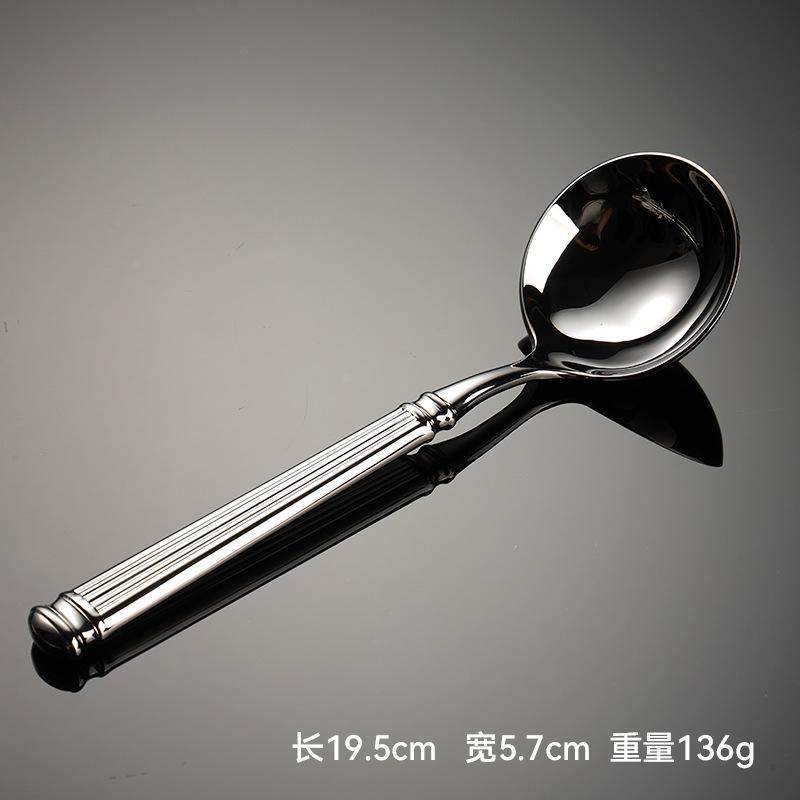 304 Forged Roman Column Hotel Stainless Steel Western Tableware Steak Knife Fork Spoon Cake Shovel Common Spoon Cream