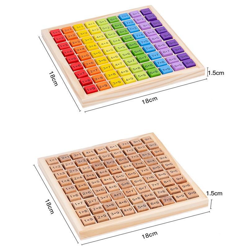 Montessori Educational Wooden Toys For Children Baby Toys 99 Multiplication Table Preschool Math Arithmetic Teaching Aids Gift