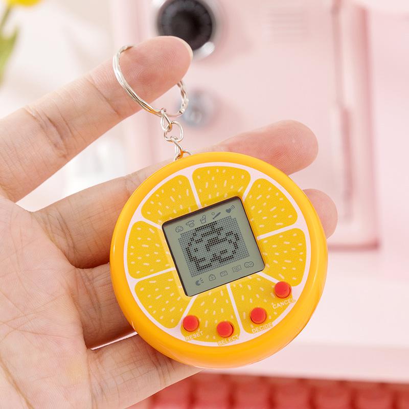 Handheld Virtual Pet Game Mini Keychain Pendant оранжевый