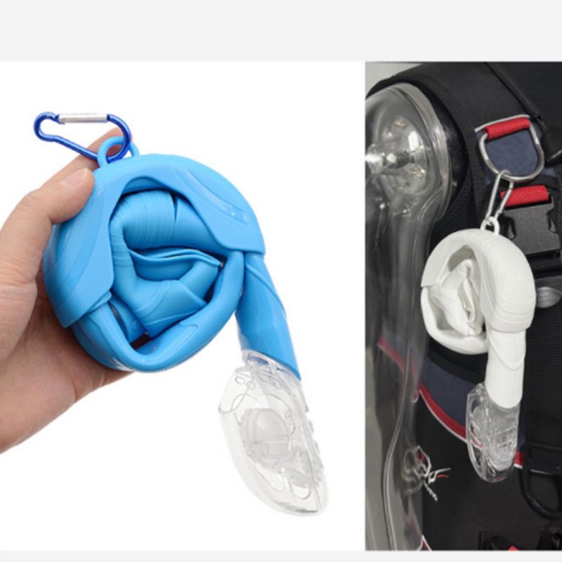 Diving Snorkel Silicone Full Dry Tube Underwater Diving One way purge valve Snorkeling Air Breathing Tube Hose