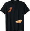Funny Hot Dog Jumping Into Bun Sausage BBQ High Dive T-Shirt