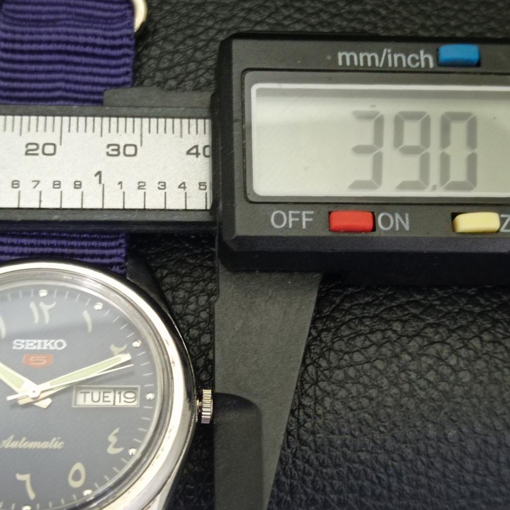 VINTAGE SEIKO 5 AUTOMATIC JAPAN 6309A MENS ARABIC BLUE DIAL WATCH a701345-5