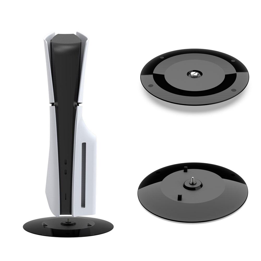 For Ps5 Slim Vertical Stand Black PC Metal Game Console Base Bracket For Sony Playstation 5 Slim Disc Digital Edition Base