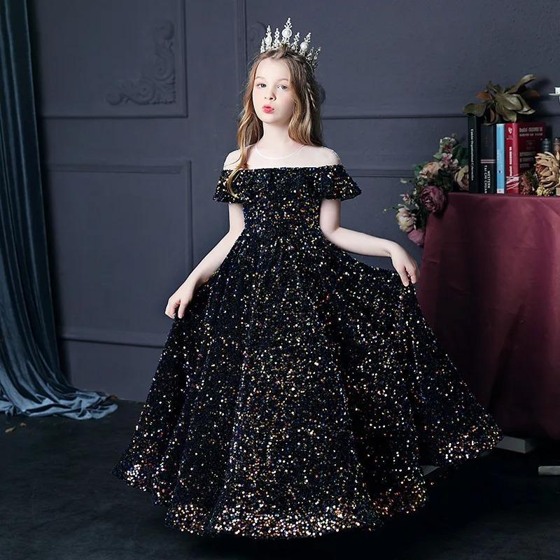 Girl`s Western Style Evening Dress Flower
