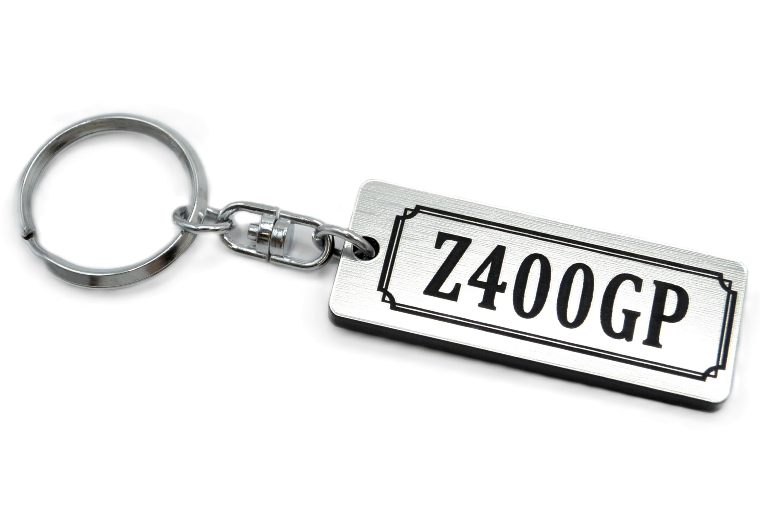 

Z400GP Кастомные детали акриловый серебристый брелок QA-754-2 Двухслойный с двойным кольцом серебристо-черный