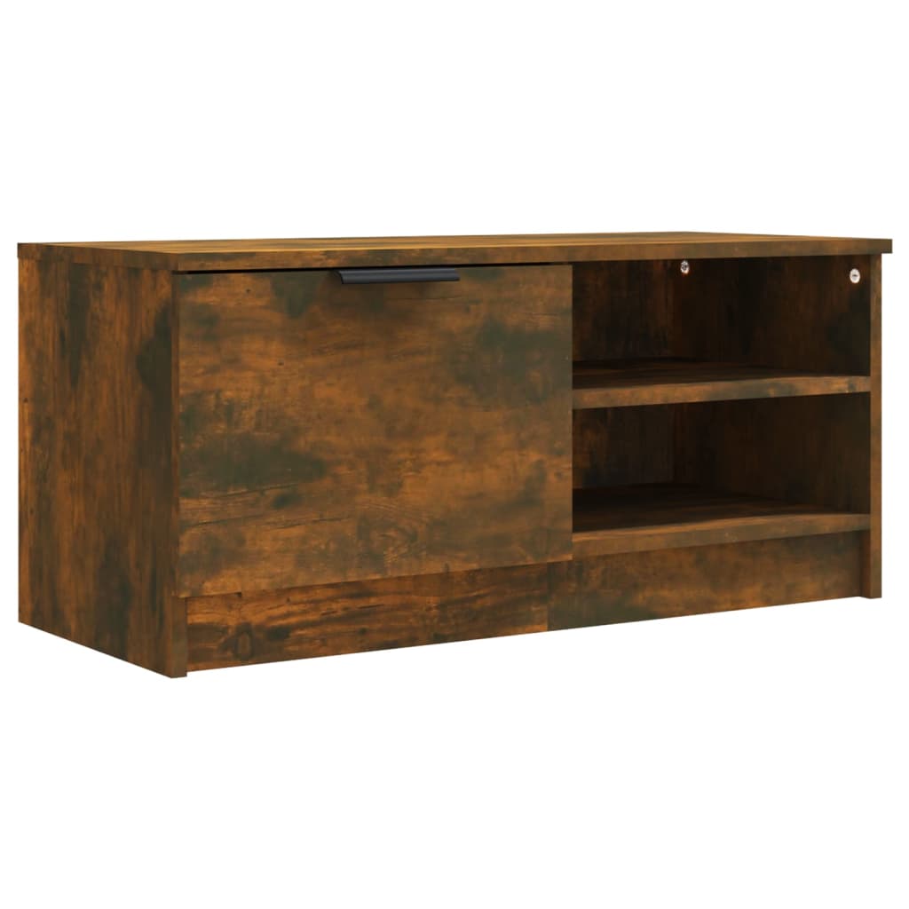 TV Cabinet Smoked Oak 80 x 35 x 36.5 cm Engineered Wood