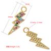 Lightning Charms Pendant DIY Handmade Earrings Charms Accessories Crystal Pendant Jewelry Making Supplies:VD874