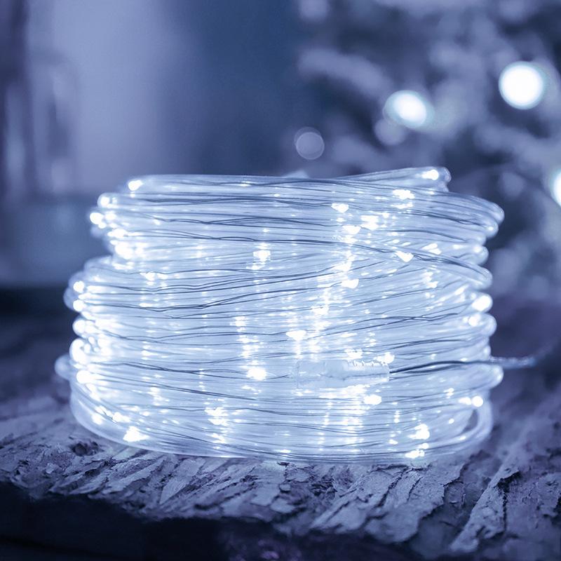 Waterproof LED Solar String Lights - Rainbow Tube Fairy Lights for Trees, Outdoor Holiday Decoration