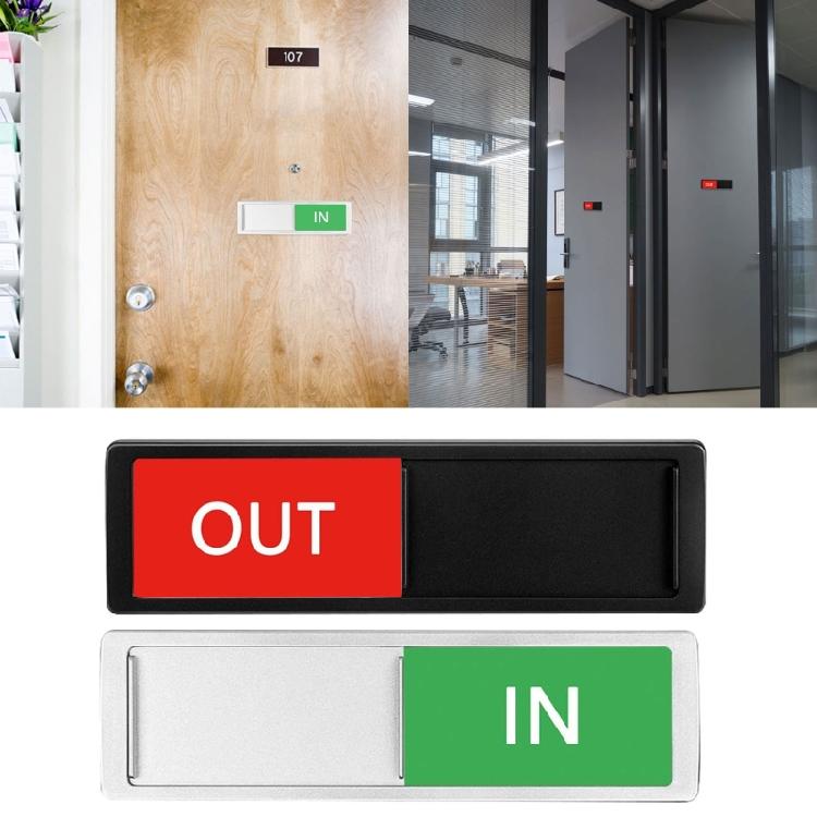 In Out Sign Slider Door Sign for School Hotel Hospital Conference Room Decors