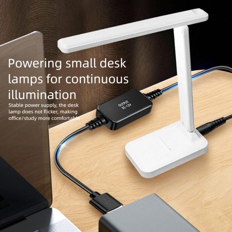 5V to 12V Step Up Converter Cable for Electronic Devices USB to DC5.5mm Boost Cable Safe and Stable Power Supply