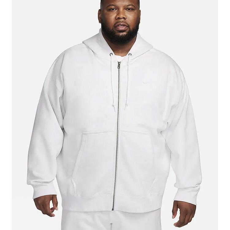 Nike Solo Swoosh Logo Embroidered Hoodie With Drawstring Men Hoodie White DR0403-051