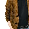 Men Sweater Cardigan Lapel Slim Leisure Single Breasted Solid Color Casual Cardigan for